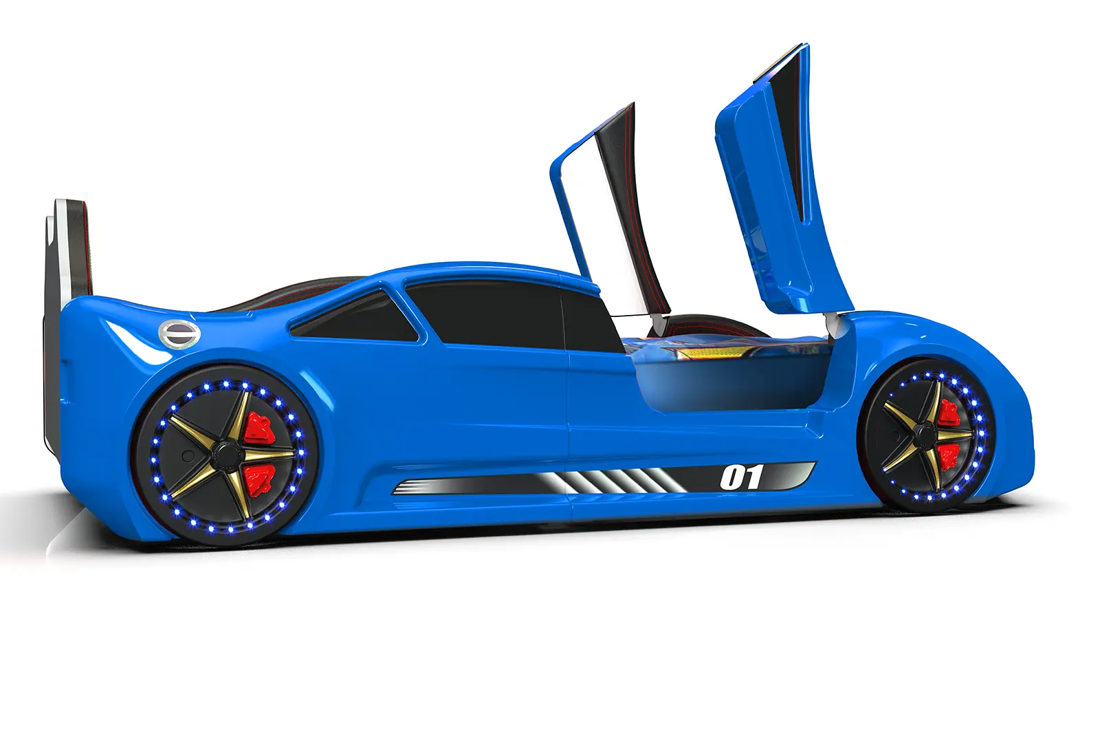 Autobett Lambo New Model BLUE mit Flügeltüren