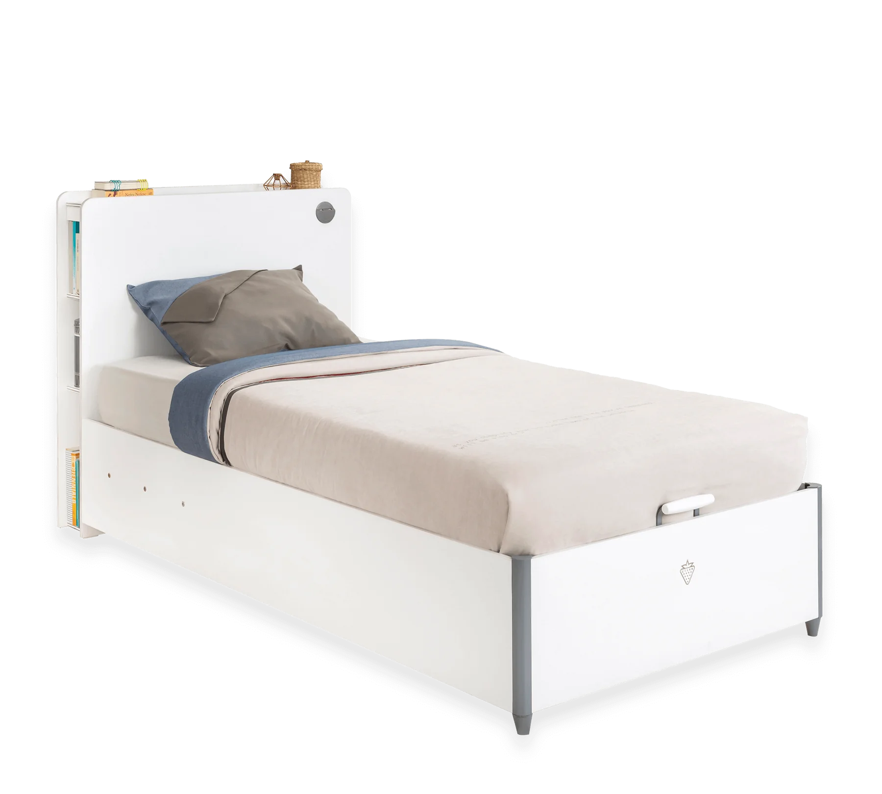  Cilek WHITE Bett mit Stauraum (100x200 cm)