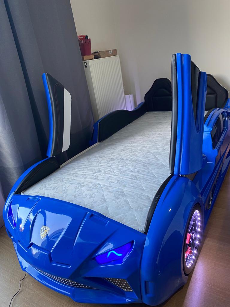 Autobett Lambo New Model BLUE mit Flügeltüren